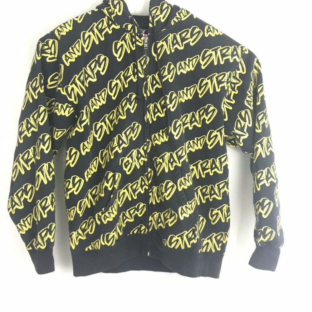 Famous Stars And Straps Mens XL Hoodie Black And Y